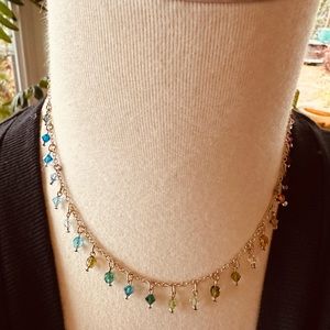 Crystal bead fashion necklace